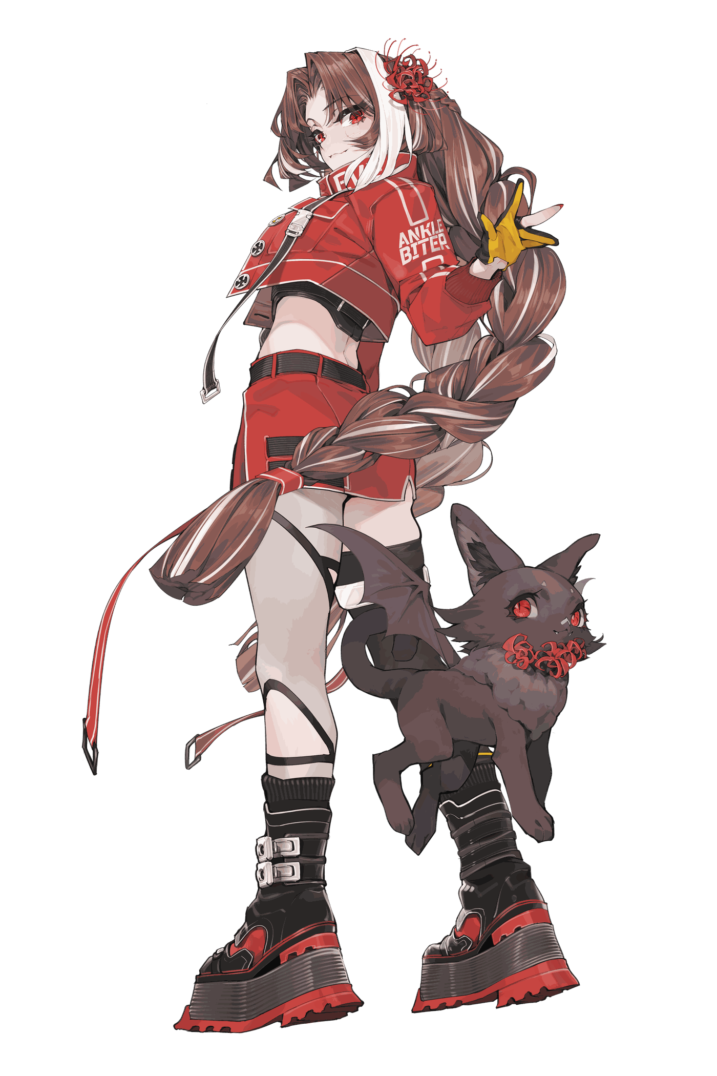 ElyzaEVE key visual, standing with her companion creature
